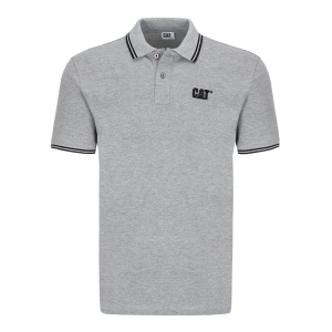 Grey Contrast Tipped Polo